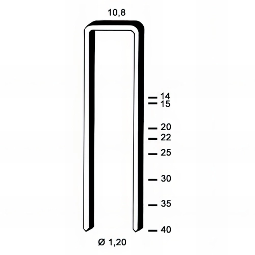 5 000 agrafes galvanisées résinées GB-20 - 10,8 x 20 x D. 1,2 mm - 6GB201 - Alsafix