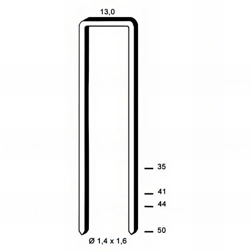 9 800 agrafes galvanisées GX-41 - 13 x 41 x D. 1,4 x 1,6 mm - 6GX411 - Alsafix