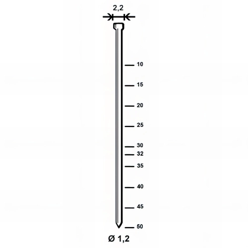 10 000 finettes minibrads INOX en bande D. 1,2/2,2 x L. 20 mm J-20 - 6J-199 Alsafix