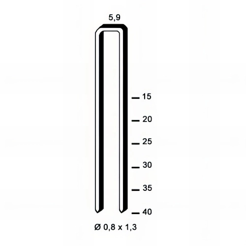 4 000 agrafes galvanisées K-30 - 5,9 x 30 x D. 0,8 x 1,3 mm - 6K-301 - Alsafix