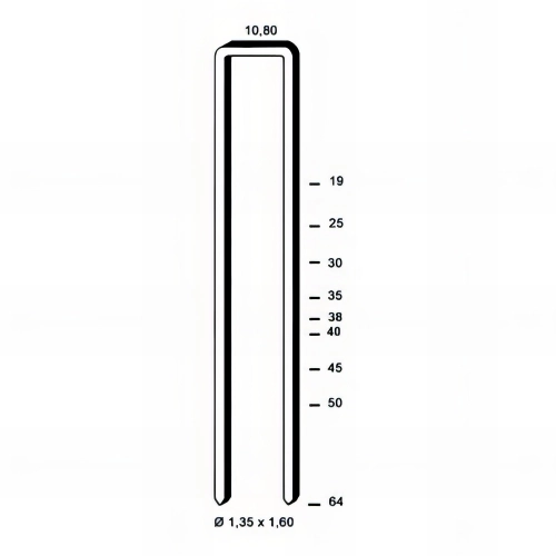 15 600 agrafes galvanisées L-30 - 10,8 x 30 x D. 1,35 x 1,6 mm - 6L-301 - Alsafix