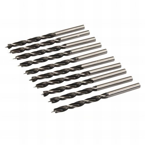 10 forêts hélicoïdaux à bois D. 5 mm queue cylindrique - 637440 - Silverline