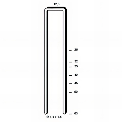 10 000 agrafes galvanisées S-35 - 12,3 x 35 x D. 1,4 x 1,6 mm - 6S-351 - Alsafix