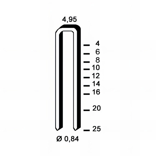 10 000 agrafes TB-04 INOX - 4,95 x 4 x D. 0,84 mm - 6TB049 - Alsafix