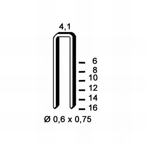 20 000 agrafes STANOX TK-12 - 4,1 x 12 x D. 0,6 x 0,75 mm - 6TK121 - Alsafix