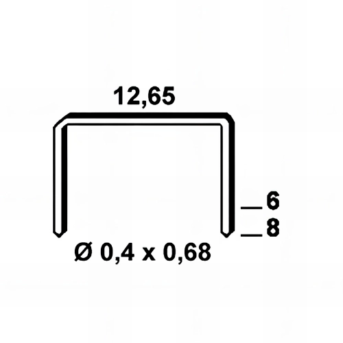 Blister de 2 860 agrafes galvanisées VS-06 - 12,65 x 6 x D. 0,4 x 0,68 mm - 6VS061BL - Alsafix