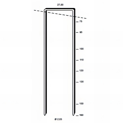 2 180 agrafes WP-100 INOX - 27 x 100 x D. 2,03 mm - 6WP1009 - Alsafix