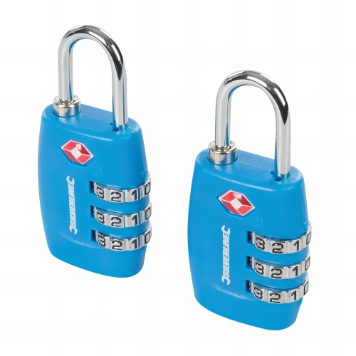 2 cadenas TSA à combinaison à 3 chiffres pour bagages - 709502 - Silverline