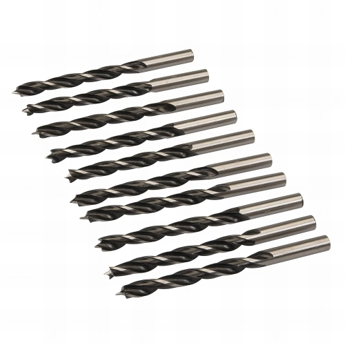 10 forêts hélicoïdaux à bois D. 8 mm queue cylindrique - 721675 - Silverline