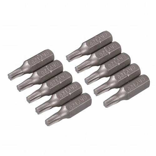 10 embouts de vissage L.25 mm Torx T20, chrome-vanadium - 797963 - Silverline