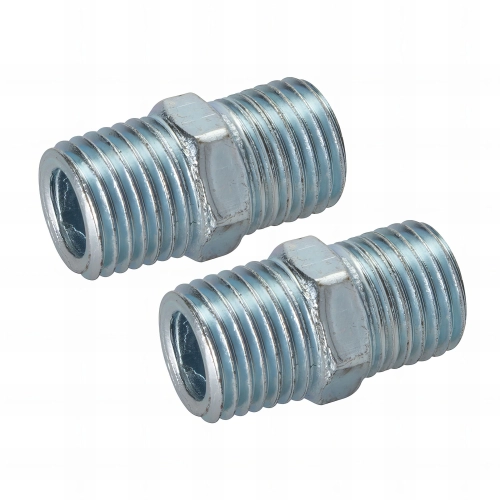 Coupleur rapide L. 25 mm à deux extrémités filetées 1/4" BSP pour tuyau air comprimé - 868632 - Silverline