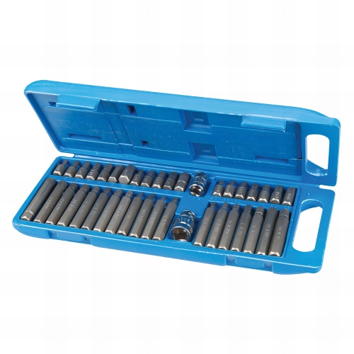 Coffret de 40 embouts de vissage hexagonaux, T20 à T55 et Spline - 881641 - Silverline