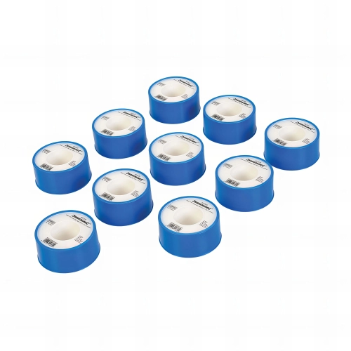 10 rubans d'étanchéité PTFE blancs 19 mm x 12 m - 905866 - Silverline