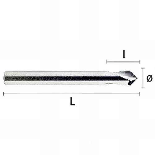 1 foret carbure HM-MD 90° D. 8 x Lt. 80 x Lu. 20 mm x Q. Cylindrique - 11790000800 - Hepyc