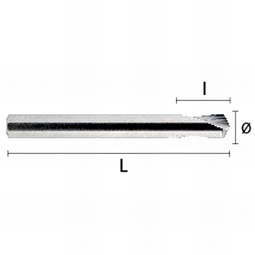 1 foret carbure HM-MD 120° D. 6 x Lt. 65 x Lu. 15 mm x Q. Cylindrique - 11800000600 - Hepyc