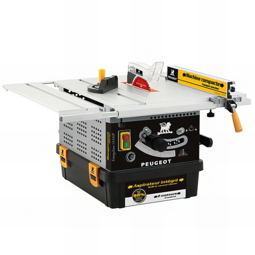 Scie sur table avec aspirateur intégré D. 165 mm 1200 W 230 V ENERGYSAW-165ASP - 132006 - Peugeot