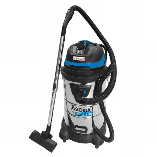 Aspirateur eau et poussières ASPIRIX50, bidon 50 L inox + prise machine 1 200 W 230 V