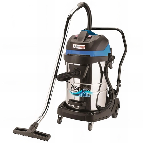 Aspirateur eau et poussières ASPIRIX60, bidon 60 L inox, 2 x 1 000 W 230 V