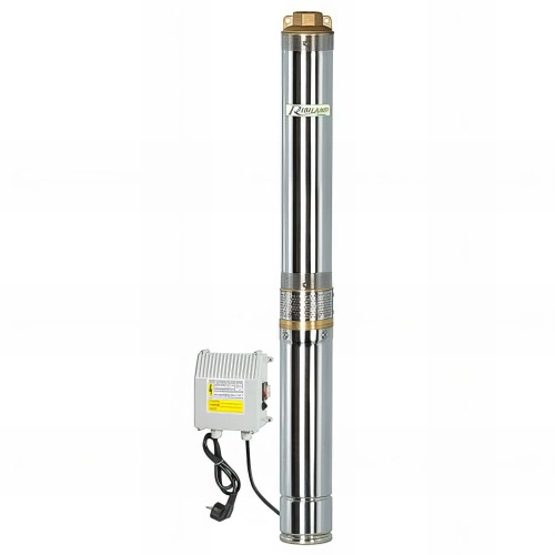 Pompe immergée inox 750 W 230 V, 95 m avec tableau électrique, immergeable 40 m sous l'eau - PRPGP750/95-40 - Ribiland