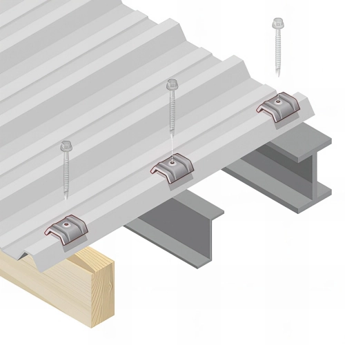 100 Cavaliers étanches pour vis bacs acier Type E1 TRAPEZO TYPE E - RAL 8012