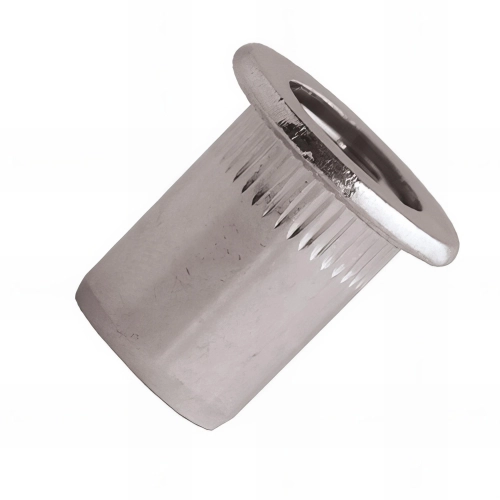 500 écrous cylindrique cranté borgne, Inox A2, tête reduite - M4 x 16 mm