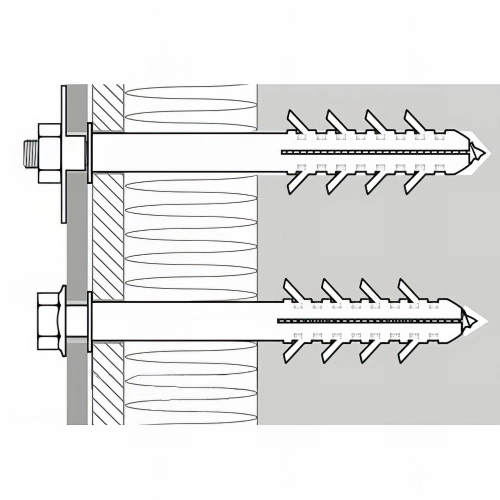 Kit fixation chauffe-eau sur isolant - 200/240 mm