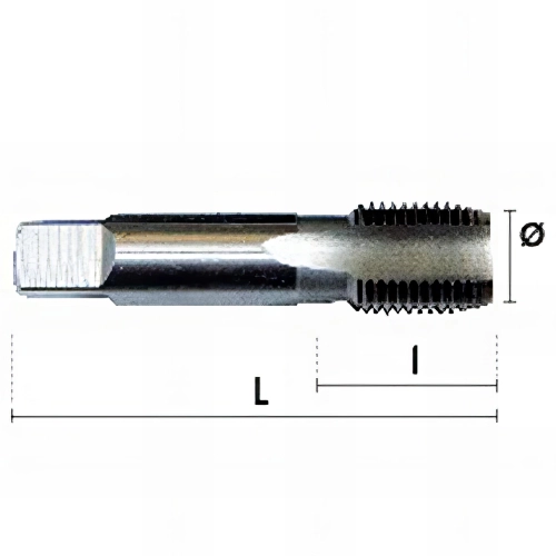 1 taraud à main entrée A HSS DIN5157 G1"1/4 11 mm x Q. Carrée - 23063110400 - Hepyc