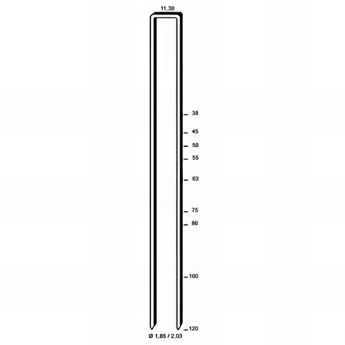 5 000 agrafes galvanisées résinées Q-75 - 11,3 x 75 x D. 1,85 x 2,03 mm - 6Q-751 - Alsafix