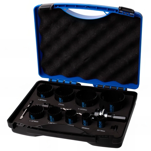 Coffret Maintenance 13 pcs trépans Bi-Métal HSS M2 D. 19 à 64 x Lu. 40 mm - JA109596 - Labor