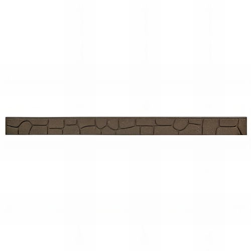 Bordure de jardin flexible, 120 x 2 x H. 9 cm, terre, caoutchouc, + 3 piquets de fixation et 1 connecteur