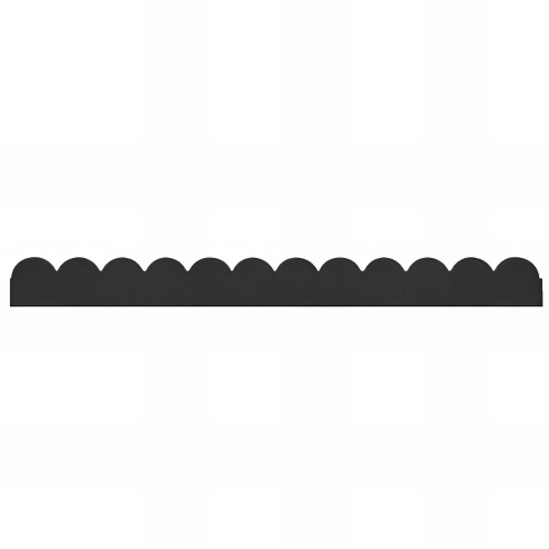 Bordure de jardin flexible, 120 x 5 x H. 9 cm, gris, caoutchouc