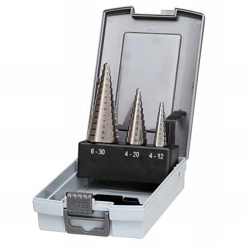 Coffret 3 forets étagés Pro HSS D. 4-12, 6-20 et 6-30 mm - KA300300 - Labor