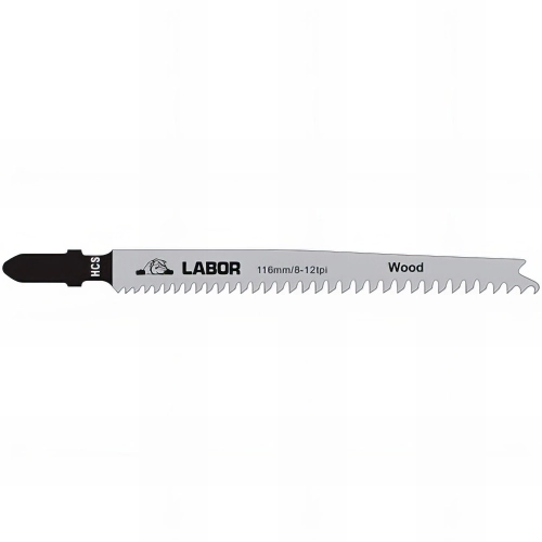 5 lames de scie sauteuse HCS Lt. 116 mm pas variable 8/12 TPI type T234X - Bois - ZBJ01400 - Labor