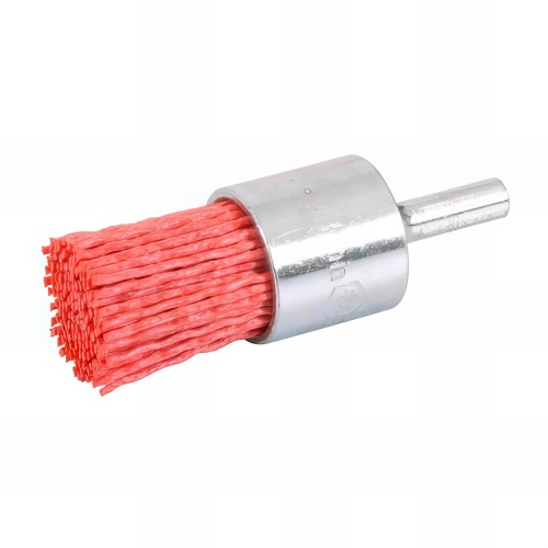 Brosse pinceau sur tige D.25 mm - Fils de 1,1 mm nylon abrasif Gr 80 - 10314032 - Sidamo