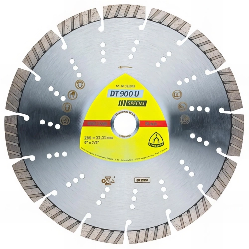 Disque diamant SPECIAL DT 900 U D. 180 x 2,6 x Ht. 12 x 22,23 mm - Béton armé / Béton / Matériaux / Pierre - 325028 - Klingspor