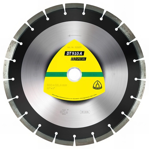 Disque diamant SPECIAL DT 910 A D. 300 x 2,8 x Ht. 12 x 25,4 mm - Asphalte / Béton frais / Chape / Grès - 325077 - Klingspor