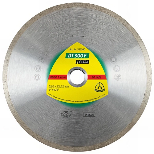 Disque diamant EXTRA DT 300 F D. 115 x 1,6 x Ht. 7 x 22,23 mm - Carrelage / Faïence - 325357 - Klingspor