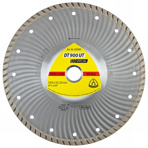 Disque diamant SPECIAL DT 900 UT D. 115 x 2,2 x Ht.10 x 22,23 mm - Béton / Tuile / Matériaux - 325364 - Klingspor