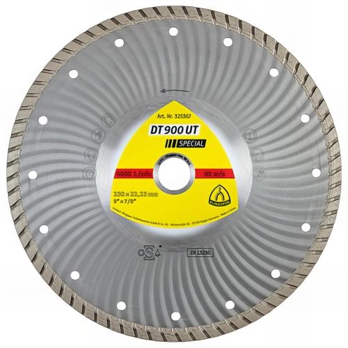 Disque diamant SPECIAL DT 900 UT D. 125 x 2,2 x Ht.10 x 22,23 mm - Béton / Tuile / Matériaux - 325365 - Klingspor