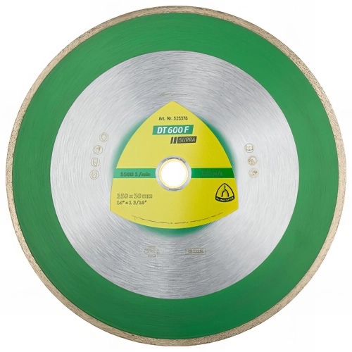 Disque diamant SUPRA DT 600 F D. 250 x 1,9 x Ht. 7 x 30 mm - Grès cérame / Faïence / Carrelage - 325374 - Klingspor