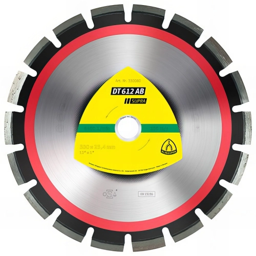 Disque diamant SUPRA DT 612 AB D. 300 x 2,8 x Ht. 10 x 25,4 mm - Asphalte / Béton - 330080 - Klingspor