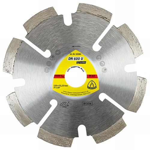 Disque diamant à déjointoyer SUPRA DN 600 U D. 80 x 6 x Ht. 7 x 22,23 mm - Joint / Mortier / Crépi - 330630 - Klingspor