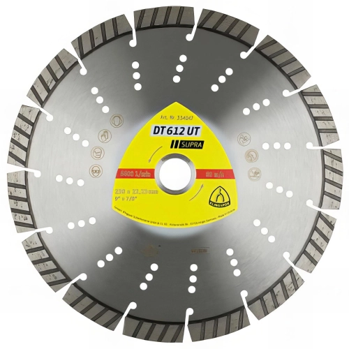 Disque diamant D. 115 x Al. 22,23 mm - Matériaux de construction / Béton armé / Briques silico-calcaires - DT 612 UT Supra