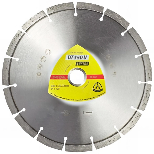 Disque diamant DT 350 U D. 115 x 2,4 x Ht. 10 x 22,23 mm - Béton, Matériaux de construction - 336214 - Klingspor