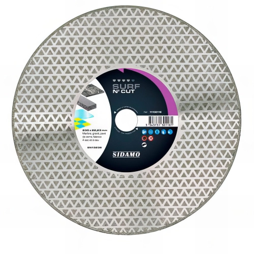 Disque diamant SURF N' CUT D. 230 x 22,23 x H 3 mm Marbre / granit - 11130118 - Sidamo