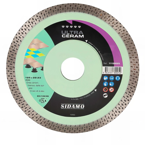 Disque diamant ULTRA CÉRAM D. 85 x 22,23 x H 7 mm Grès céram / faïence - 11130136 - Sidamo