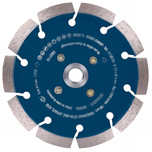 Disque diamant EXPERT TT D. 125 x Ht 10 mm x M14 - Béton armé, asphalte, acier