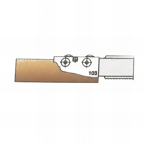 2 fers HM profil N°103 par-dessus 50 x 25 x 2 mm pour porte-outils 948.180.30.101