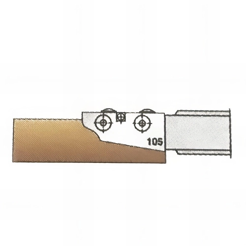 2 fers HM profil N°105 par-dessus 50 x 25 x 2 mm pour porte-outils 948.180.30.101