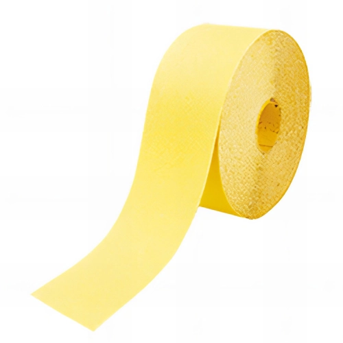 Lot de 5 rouleaux papier corindon jaune semi-vrac - 115 x 5 m Gr. 60 pour bois - 11605.060 - Leman